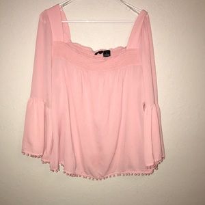 Pink baby doll top